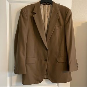 Jos. A. Bank Mens Two Button Suit Jacket Blazer Brown Wool Cashmere Blend 41R